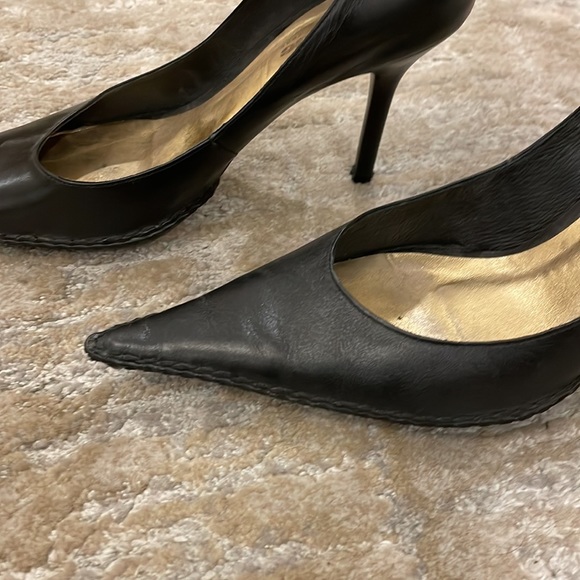 JUBILEE NEW YORK black pumps with thick stitch size 39 approx 3.5-3.75 in. Heel - Picture 4 of 11